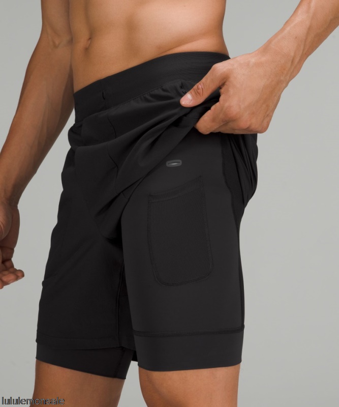 Lululemon Deutschland DELULU838 | Lululemon Deutschland Schwarz Lizenz Zum Trainieren Gefüttert Kurz 7